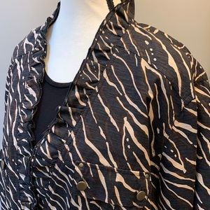 SILKLAND 💯 silk tiger print jacket